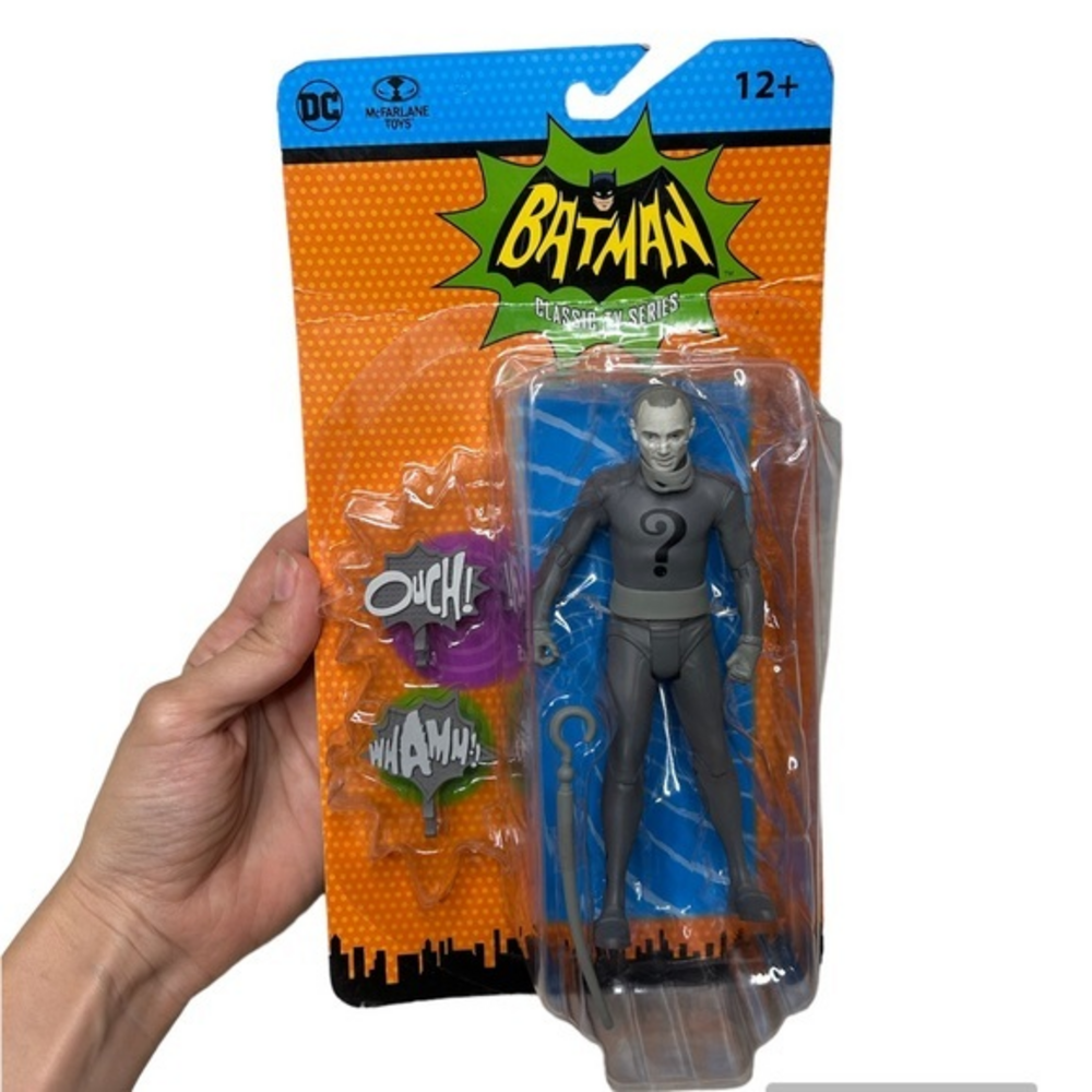 Mcfarlane Batman DC Retro 66 Classics tv RIDDLER Unmasked Black White 6" Figure‎